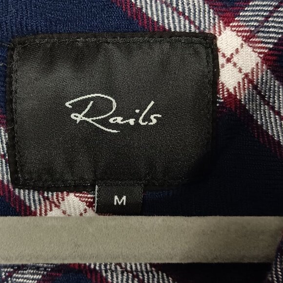 RAILS Women's Hunter Plaid Button Down Shirt Size M Blue Long Sleeve Soft Top - Picture 3 of 4